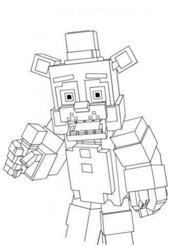 minecraft-freddy-coloring-page