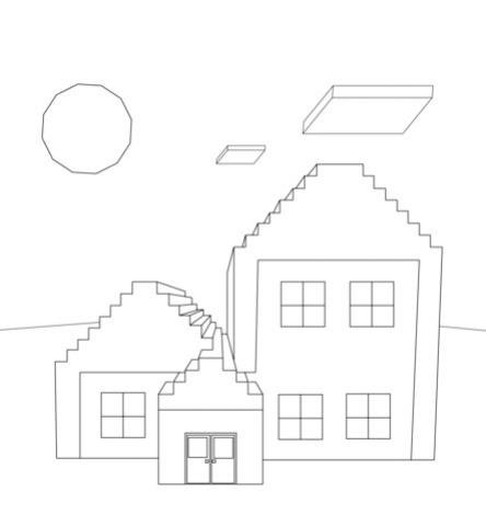 minecraft-house-coloring-page