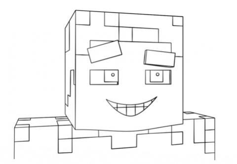 minecraft-smiling-steve-coloring-page