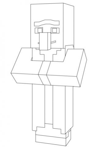 minecraft-villager-coloring-page