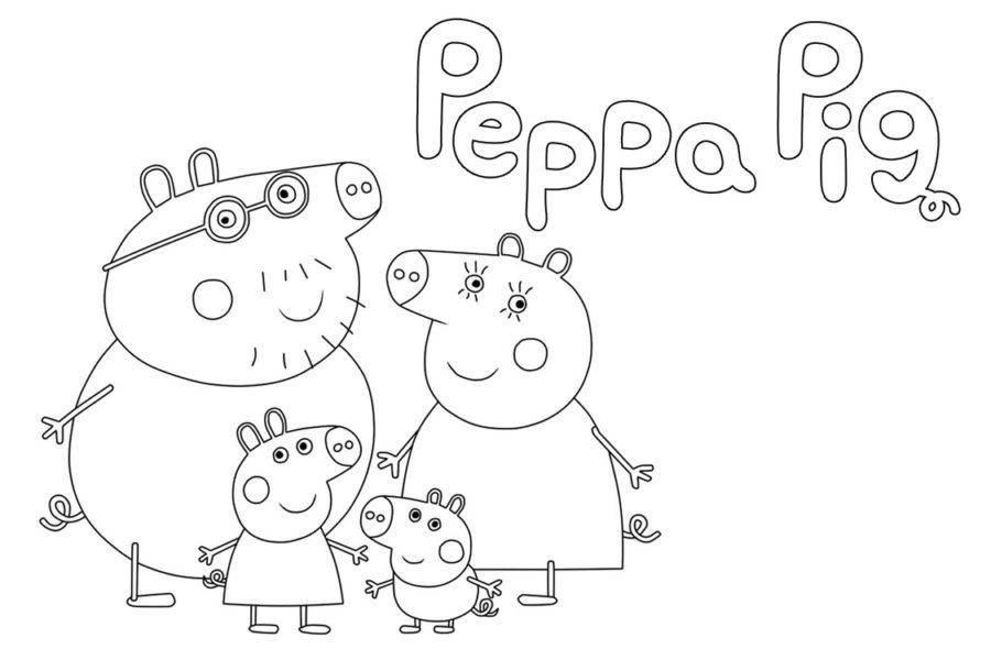 พ่อแม่และน้อง ของ peppa