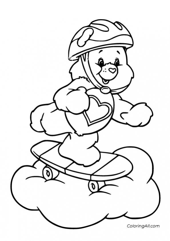 Tenderheart-Bear-Playing-Skateboard
