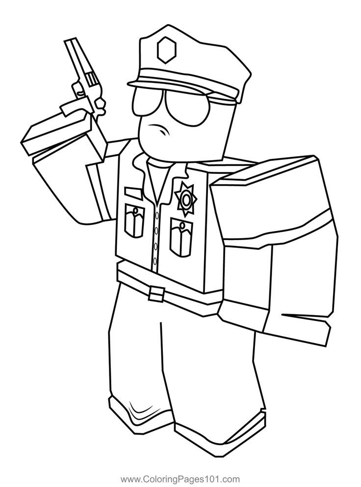 Roblox Coloring Pages police