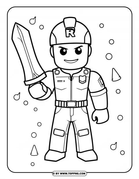 Roblox Knight Coloring Page