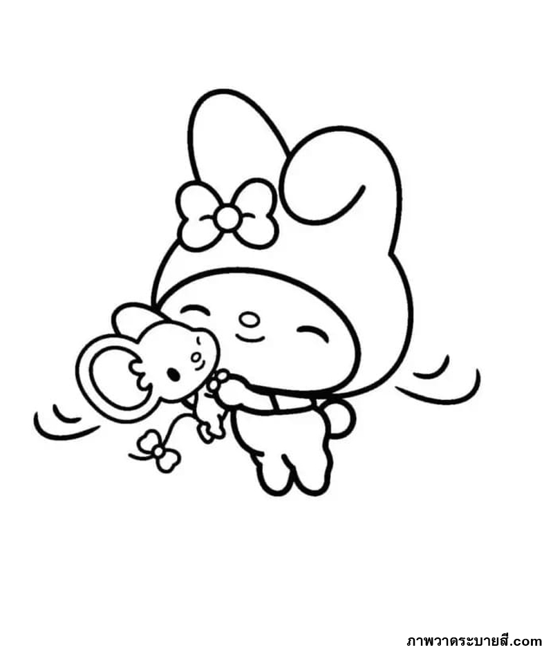 My Melody with Cute Mouse Friend