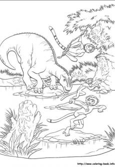 ภาพวาดระบายสีDinosaur 12