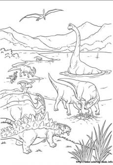 ภาพวาดระบายสีDinosaur 34