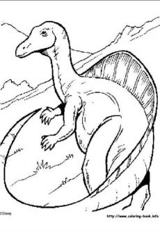 ภาพวาดระบายสีDinosaur 04