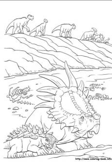 ภาพวาดระบายสีDinosaur 19