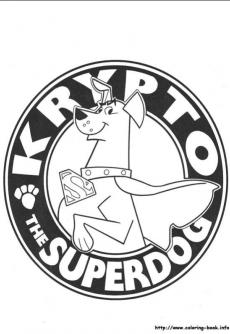 ภาพวาดระบายสีKrypto the superdog 36