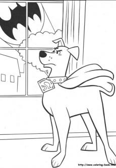 ภาพวาดระบายสีKrypto the superdog 10