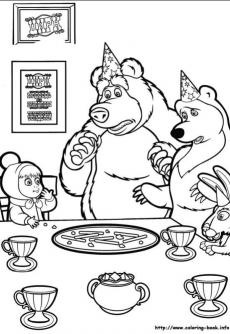 ภาพวาดระบายสีมาช่ากับพี่หมี 11
