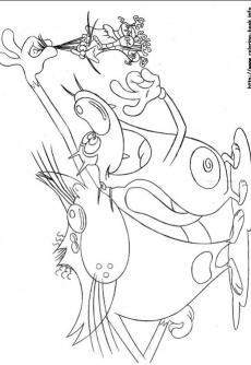 ภาพวาดระบายสีอ็อกกี้เหมียวซ่ากับแมลงแสบ 08