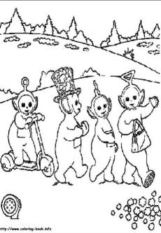 ภาพวาดระบายสีTeletubbies เทเลทับบีส์ 09