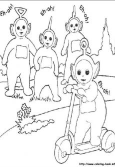 ภาพวาดระบายสีTeletubbies เทเลทับบีส์ 01