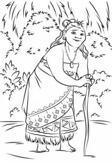ภาพวาดระบายสีgramma tala from moana