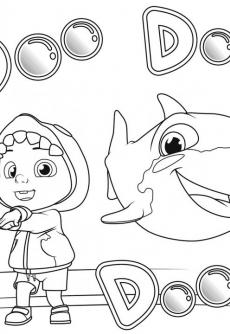 ภาพวาดระบายสีBaby Shark