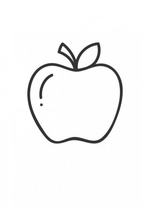 ภาพวาดระบายสีรูปผลแอปเปิ้ล